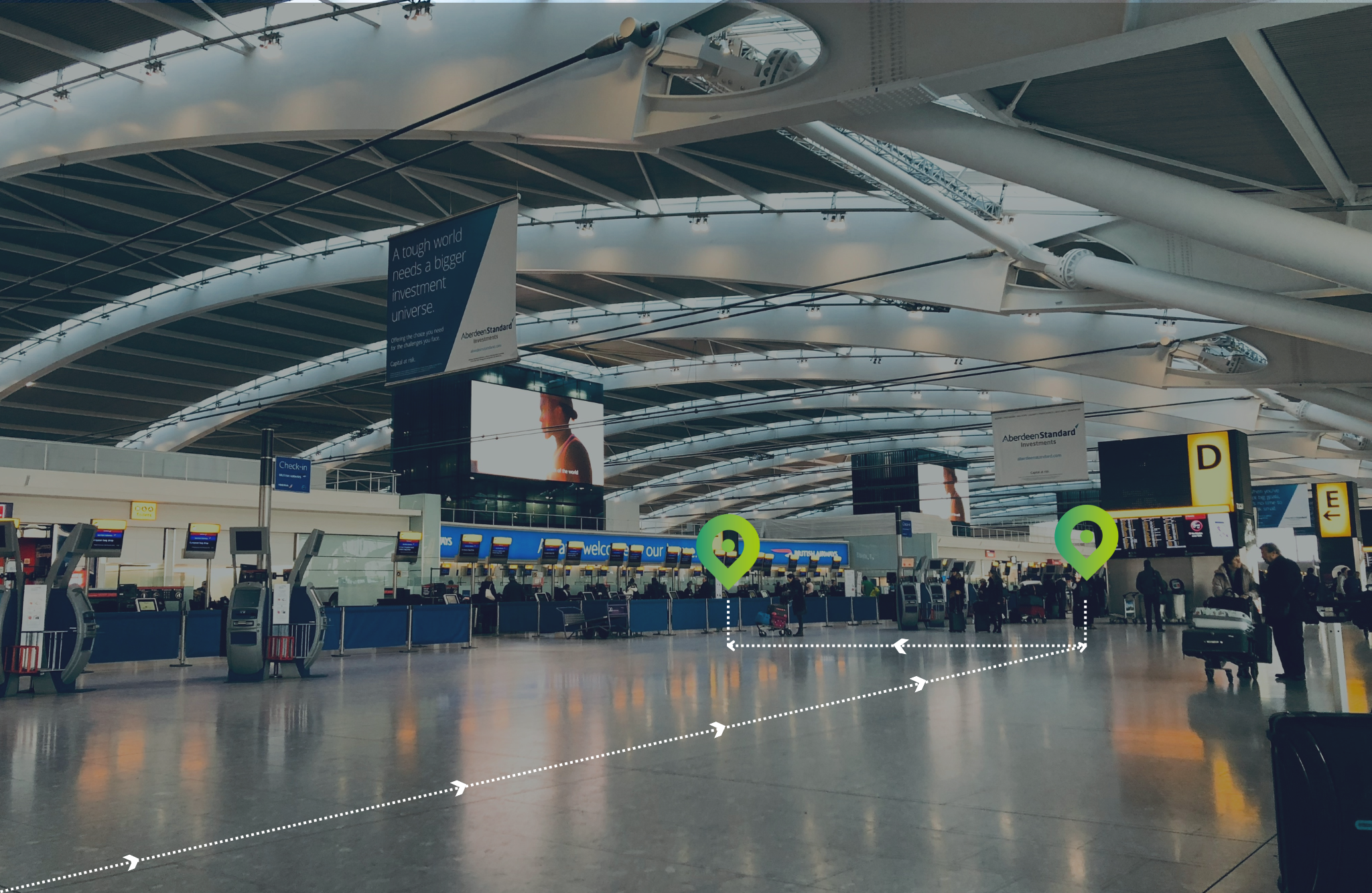 Airport Flight Indoor Navigation Entrance